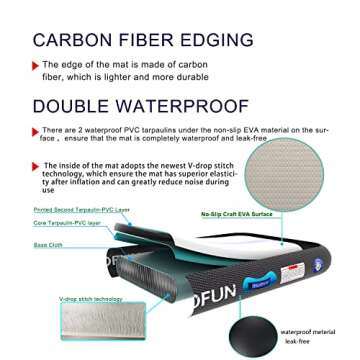 Air Mat Tumble Exercise Inflatable Gymnastics Training Tumbling Mat 10ft 13ft 16ft 20ft 23ft 26ft Training Mat Thick 4/8 Inches with Electric Air Pump for Home Use/Gym/Training/Indoor,Blue Black