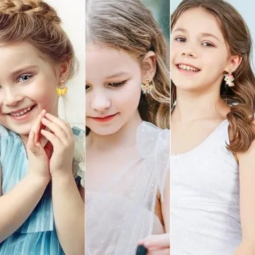 20 Pairs of Colorful Clip-On Earrings for Kids