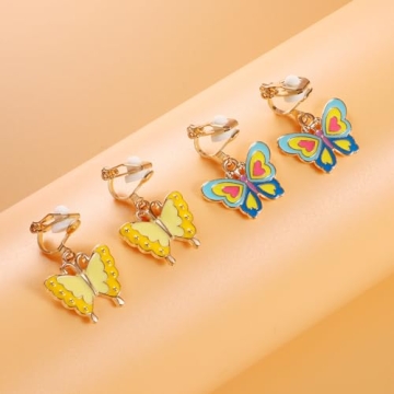 20 Pairs of Colorful Clip-On Earrings for Kids