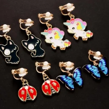 20 Pairs of Colorful Clip-On Earrings for Kids