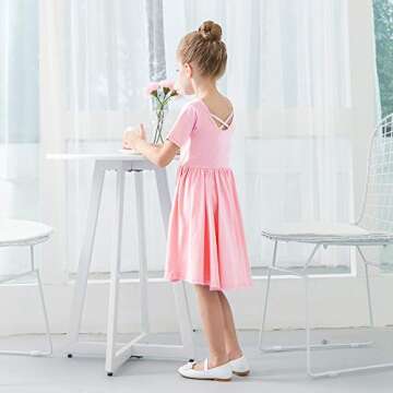 STELLE Girls Knee-Length Twirly Dress for Fun Occasions