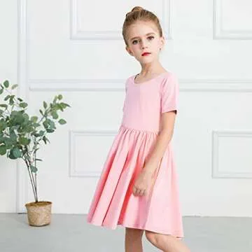 STELLE Girls Knee-Length Twirly Dress for Fun Occasions