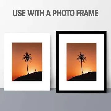 Golden State Art, 16x20 Picture Mats Mattes with White Core Bevel Cut for 11x14 Photo + Backing + Bags (White, 5 Pack)