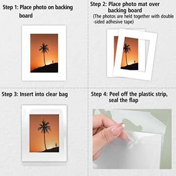 Golden State Art, 16x20 Picture Mats Mattes with White Core Bevel Cut for 11x14 Photo + Backing + Bags (White, 5 Pack)