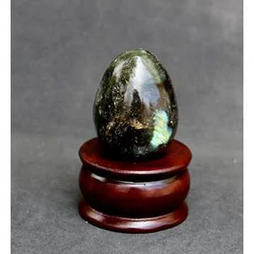 Labradorite Gemstone Egg for Healing and Meditation