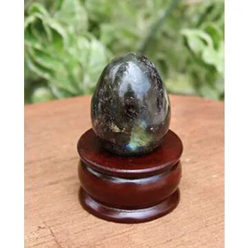 Labradorite Gemstone Egg for Healing and Meditation