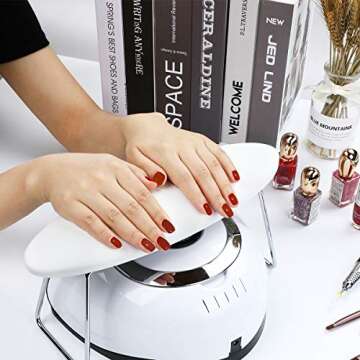 Nail Arm Rest, Opqpq Soft Leather Manicure Hand Rest Pillow Nail Gel Polish Nail Table Desk Station for Nail Salon Home DIY Manicure Pedicure Nail Art