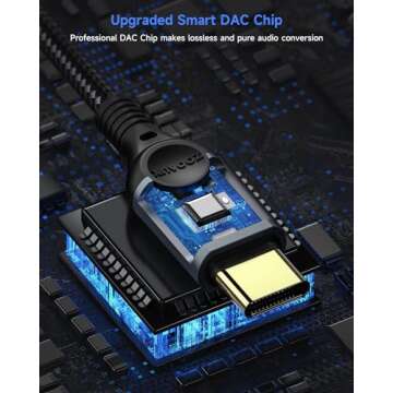 ZOOAUX USB C to 3.5mm Audio Aux Jack Cable[4ft], Type C to 3.5mm Headphone Car Stereo Cord Compatibl...