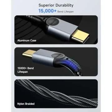 ZOOAUX USB C to 3.5mm Audio Aux Jack Cable[4ft], Type C to 3.5mm Headphone Car Stereo Cord Compatible with iPhone 15 16 Pro Max,Samsung Galaxy S24 S23 S22 S21 Note 20, Pixel 4 5 XL, iPad Pro-Grey