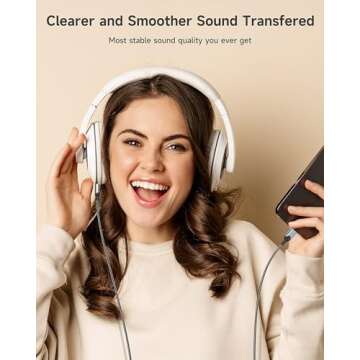 ZOOAUX USB C to 3.5mm Audio Aux Jack Cable[4ft], Type C to 3.5mm Headphone Car Stereo Cord Compatible with iPhone 15 16 Pro Max,Samsung Galaxy S24 S23 S22 S21 Note 20, Pixel 4 5 XL, iPad Pro-Grey