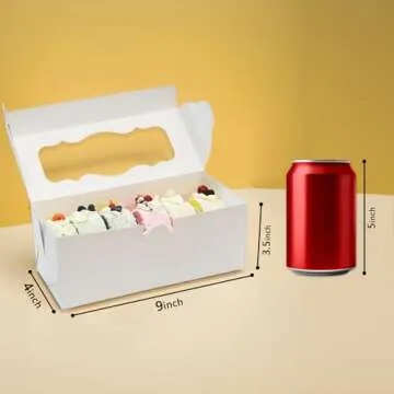 Aumodizzy 30pcs Elegant Cookie Boxes with Window