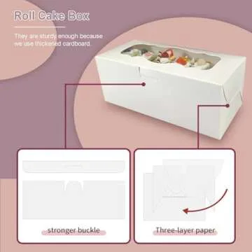 Aumodizzy 30pcs Elegant Cookie Boxes with Window