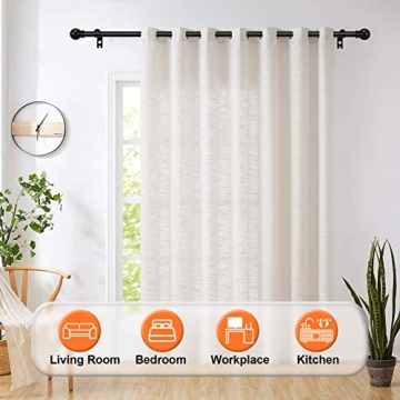 Durable Black Curtain Rods 31 to 92 Inch for Home Decor