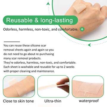 4pcs Silicone Scar Stickers for Cesarean Section Scar Recovery Treatment