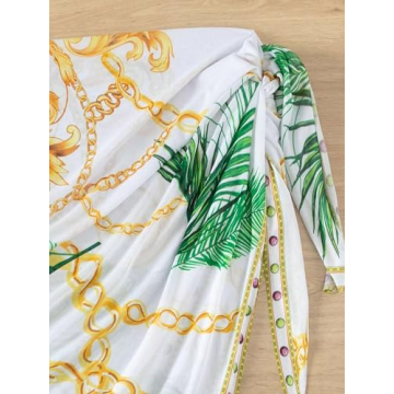 Sexy V-Neck One Piece Swimsuit Women with Cover Up - Tummy Control