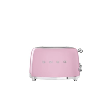 Smeg 50s Retro 4 Slice Toaster Pink with 6 Presets
