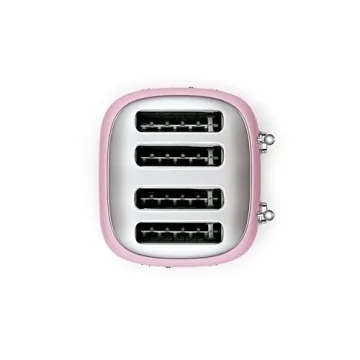 Smeg 50s Retro 4 Slice Toaster Pink with 6 Presets