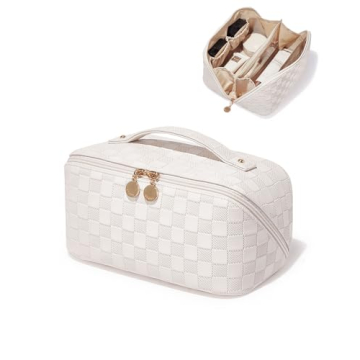 EACHY Travel Makeup Bag with Large Capacity & Waterproof Design