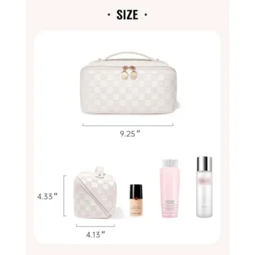 EACHY Travel Makeup Bag with Large Capacity & Waterproof Design