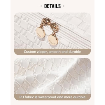 EACHY Travel Makeup Bag with Large Capacity & Waterproof Design