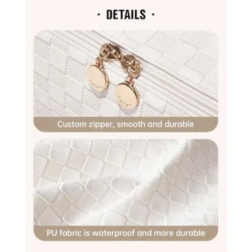 EACHY Travel Makeup Bag with Large Capacity & Waterproof Design