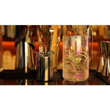 Lexenic 4.3" Metal Cocktail Picks 12Pack+Holder Kit,Premium 304 Stainless Steel Reusable Appetizer Skewers Set for Sandwiches, BBQ Snacks, Cocktails. (4.3 inch)