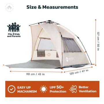 Shop Easthills Beach Tent Easy Setup for 2-4 Persons