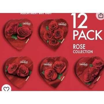 Valentine's Day Gift - Assorted Elmer Chocolate in Heart Shaped Box - 12 Count Case