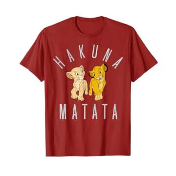 Disney Lion King Simba Nala Hakuna Matata Graphic Tee Shirt