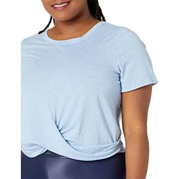 Stylish Amazon Essentials Cropped Yoga T-Shirt for Women