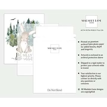 Woodland Nursery Decor - Baby Boy Room Decorations - Kids Wall Animal Art Prints - Forest Animal Pictures - Gender Neutral Playroom Artwork - Set of 4-8x10 - UNFRAMED