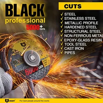 GRAFF BLACK 5 Inch Cut Off Wheels - Premium Diamond Disc