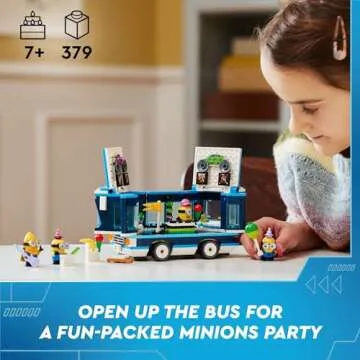 LEGO Despicable Me 4 Minions’ Music Party Bus, Creative Building Toy for Kids, Fun Despicable Me T...