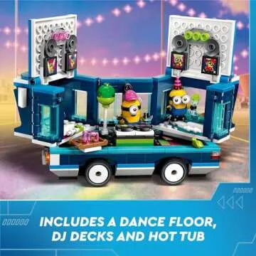LEGO Despicable Me 4 Minions’ Music Party Bus, Creative Building Toy for Kids, Fun Despicable Me Toy Playset, Gift for Boys and Girls Aged 7 and Up, 75581
