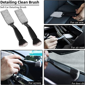 Jerbor Car Interior Duster - 2 in 1 Cleaning & Detailing Tool
