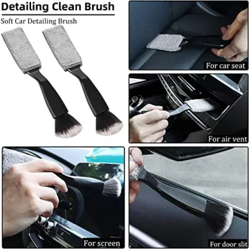 Jerbor Car Interior Duster - 2 in 1 Cleaning & Detailing Tool