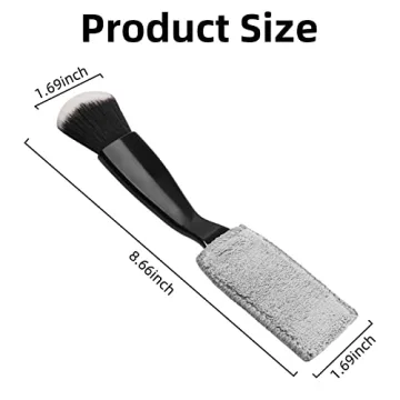 Jerbor Car Interior Duster - 2 in 1 Cleaning & Detailing Tool