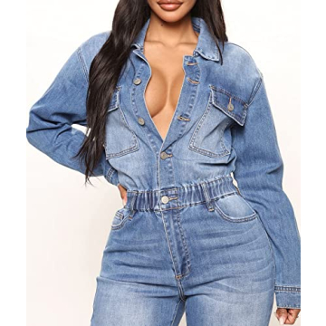 Stylish Denim Jumpsuit for Women - Sexy & Versatile