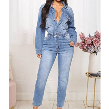 Stylish Denim Jumpsuit for Women - Sexy & Versatile