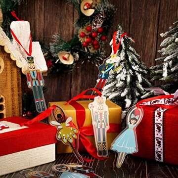 Weysat Christmas Nutcracker Decoration Set Nutcracker Ornaments for Tree Mini Princess Ballet Mouse King Soldier Figures for Xmas Tree Outdoor Party (Acrylic Vivid Style, 20 Pieces)