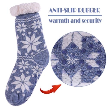Dosoni Women's Cozy Fleece Slipper Socks - Non Slip & Warm