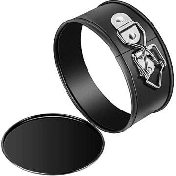 MASSUGAR Springform Pan Set, 4-Inch Mini Cake Pan 4 Pack Cheesecake Pan with 50 Pcs Parchment Paper ...