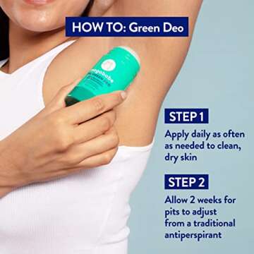 Megababe Daily Deodorant - The Green Deo with Anti-Antioxidants | Aluminum-Free, Solid, All Natural | Geranium & Lemon | Free from Parabens, Sulfates & Phthalates | 2.6 oz