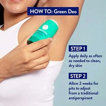 Megababe Daily Deodorant - The Green Deo with Anti-Antioxidants | Aluminum-Free, Solid, All Natural | Geranium & Lemon | Free from Parabens, Sulfates & Phthalates | 2.6 oz