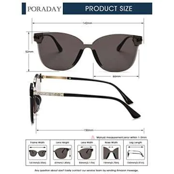 PORADAY One Piece Round Sunglasses for Women Trendy Rimless Diamond Setting Tinted Circle Sun Glasses Retro Gradient Shades（Gold/Gray）