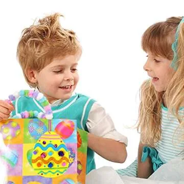 DIY Easter Egg Craft Kit for Kids - 24 Foam Ornaments