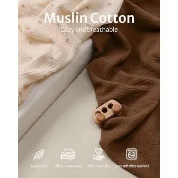 Blissful Diary Muslin Mini Crib Sheets, Pack and Play Mattress Sheets Fitted for Pack N Play, Soft Cotton for Boys Girls, 2 Pack(Sunshine&Brown)