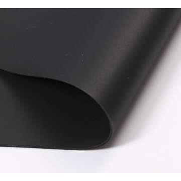 KimTin Extra Large Mulitpurpose Silicone Placemat,Countertop Protector, Kitchen Counter Mat, Table Mat, Heat Resistant, Washable, Non Slip ...… (Black-1PCS, 23.6X 15.8inch)