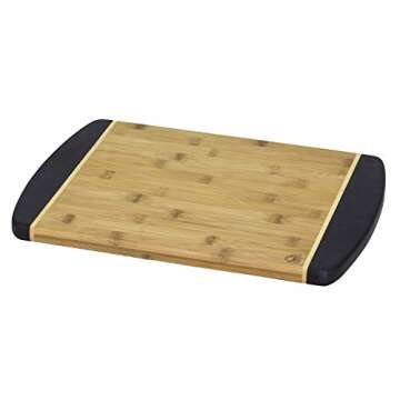 Totally Bamboo Java Two-Tone Bamboo Serving and Cutting, 15" x 11" Serving & Cutting Board