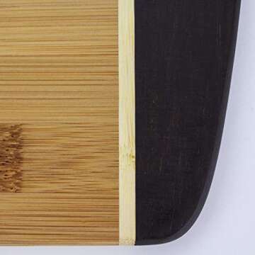 Totally Bamboo Java Two-Tone Bamboo Serving and Cutting, 15" x 11" Serving & Cutting Board